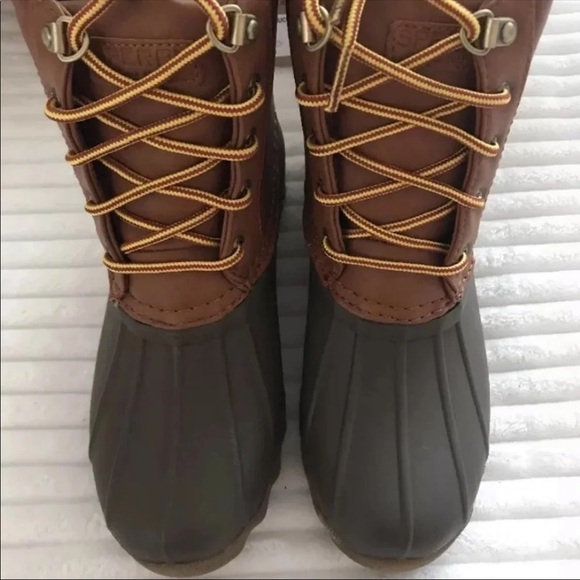 (NWT) SPERRY Top-Sider Big Kid's Avenue Duck Boot In Tan / Brown - Picture 8 of 11